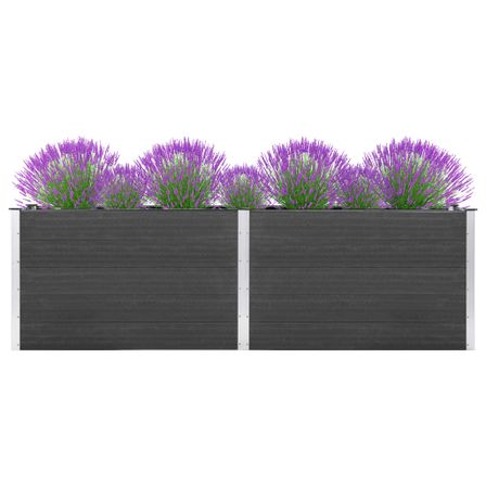 Jardinière 200x100x91 cm WPC Gris