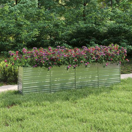 Jardinière 320x40x77 cm Acier galvanisé Argenté