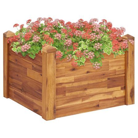 Jardinière 60x60x44 cm Bois massif d'acacia