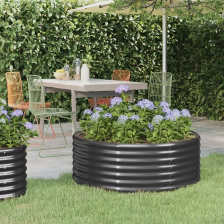 Lit surélevé de jardin Acier enduit de poudre Anthracite