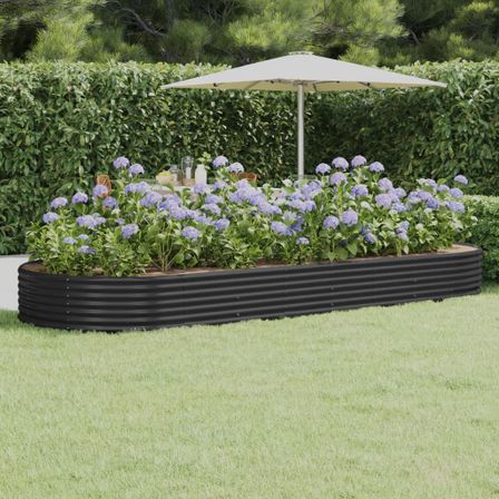 Lit surélevé de jardin Acier enduit de poudre Anthracite