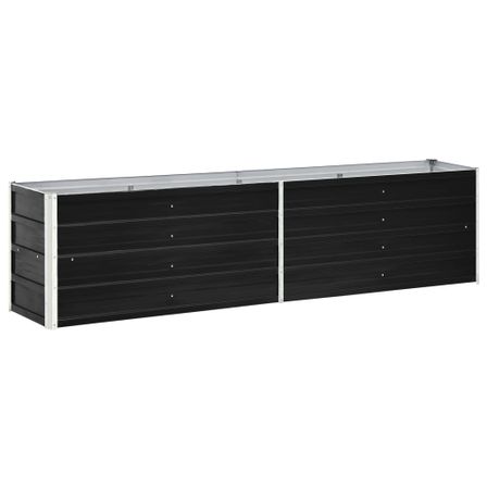 Jardinière Acier galvanisé 240x40x45 cm Anthracite