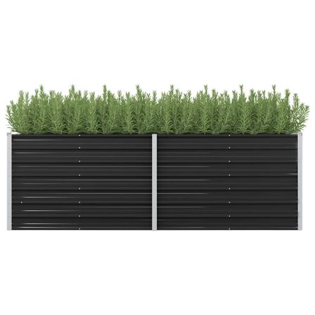 Jardinière Anthracite 240x80x77 cm Acier galvanisé