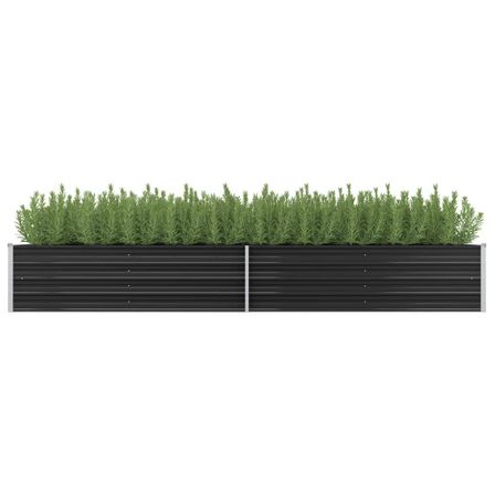 Jardinière Anthracite 320x80x45 cm Acier galvanisé