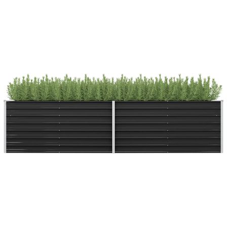 Jardinière Anthracite 320x80x77 cm Acier galvanisé