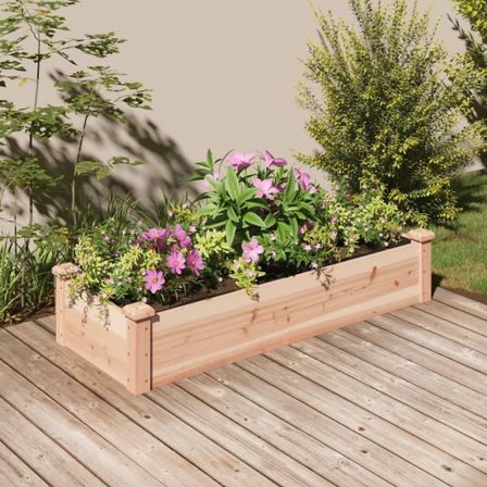 Lit surélevé de jardin doublure 120x45x25 cm bois massif sapin