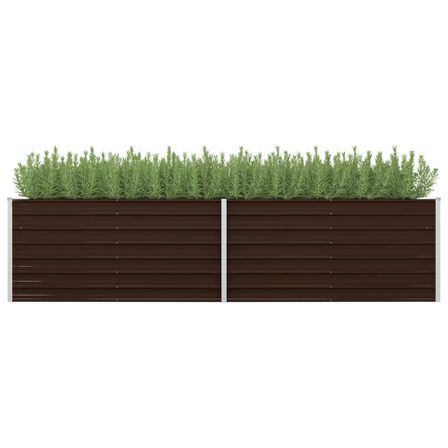 Jardinière Marron 320x80x77 cm Acier galvanisé