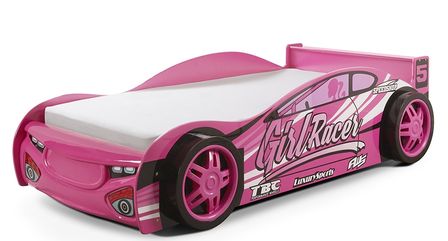 Lit voiture de course rose Turbo