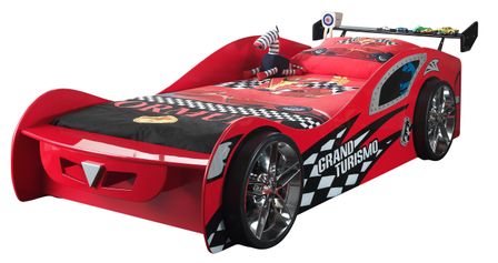 Lit voiture Racing rouge lumineux