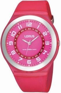 Lorus Coloured Pink Red - 3h - Lady - Pink Red - Strap - 46 Mm R2383FX9