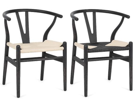 Lot de 2 chaises Artuza – Bois de hêtre et assise tressée en corde