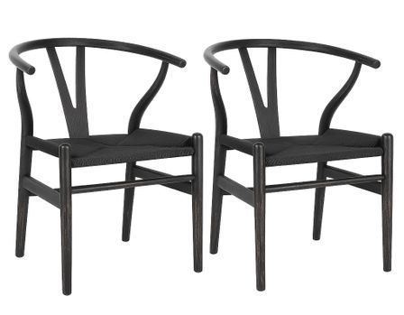 Lot de 2 chaises Artuza – Bois de hêtre et assise tressée en corde