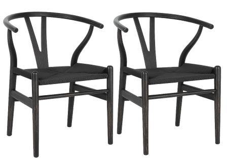 Lot de 2 chaises Artuza – Bois de hêtre et assise tressée en corde