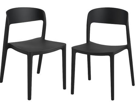 Lot de 2 chaises empilables NOZY – Polypropylène