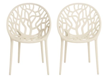 Lot de 2 chaises empilables SPODY – Intérieur/Extérieur