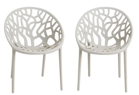 Lot de 2 chaises empilables SPODY – Intérieur/Extérieur