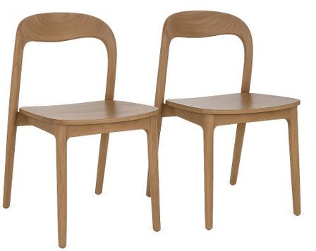 Lot de 2 chaises en bois de Teck haut de gamme – Modèle Kiley
