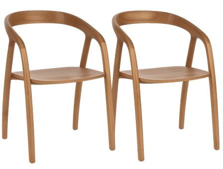Lot de 2 chaises en bois de Teck Kotty– Luxe et durabilité