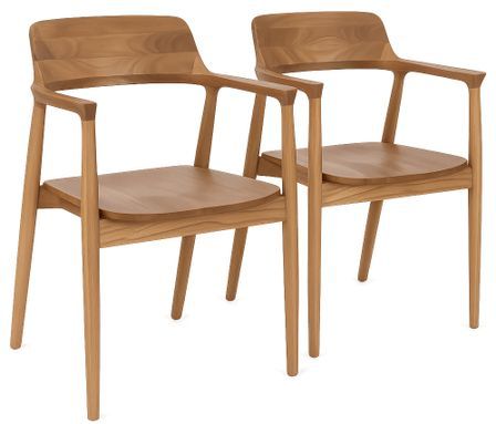 Lot de 2 chaises en bois de Teck Suza – Qualité et raffinement