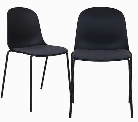 Lot de 2 chaises MADALENA – Gris ou Noir