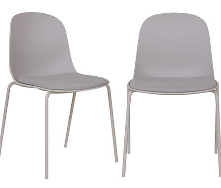 Lot de 2 chaises MADALENA – Gris ou Noir