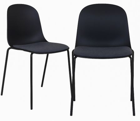 Lot de 2 chaises MADALENA – Gris ou Noir