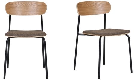 Lot de 2 chaises MARBELLA – Empilable et confortable