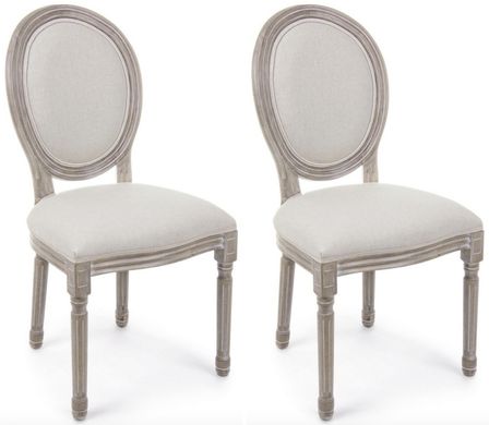 Lot de 2 chaises médaillon MATHILDE - style Louis XVI
