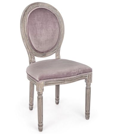 Lot de 2 chaises médaillon MATHILDE - style Louis XVI