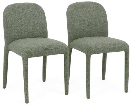 Lot de 2 chaises modernes KANTA – Tissu bouclé