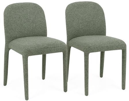 Lot de 2 chaises modernes KANTA – Tissu bouclé