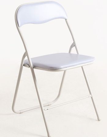 Lot de 2 chaises pliantes blanche TALY