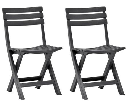Lot de 2 chaises pliantes en plastique – Mobilier intérieur ou extérieur