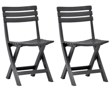 Lot de 2 chaises pliantes en plastique – Mobilier intérieur ou extérieur