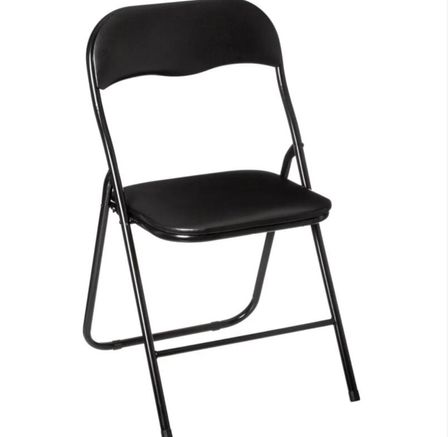 Lot de 2 chaises pliantes noir TALY