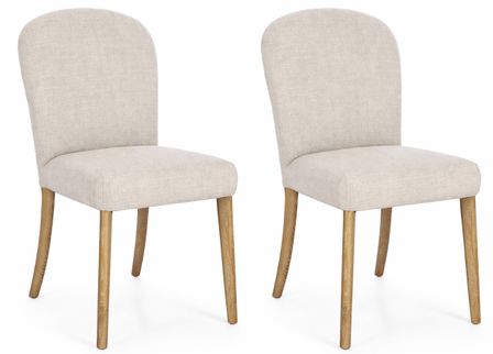 Lot de 2 chaises SOFIA – Tissu premium & détails cloutés élégants