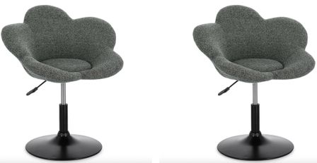 Lot de 2 fauteuils réglables design FLEURS – Elégance florale et confort ajustable
