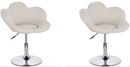 Lot de 2 fauteuils réglables design FLEURS – Elégance florale et confort ajustable