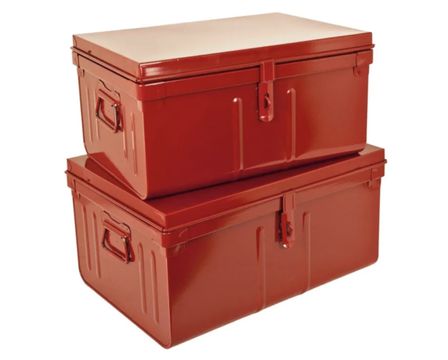 Lot de 2 malles de rangement en métal Habitat - Robustesse et élégance