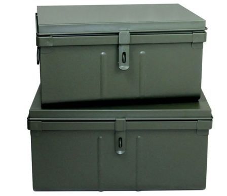 Lot de 2 malles de rangement en métal Habitat - Robustesse et élégance