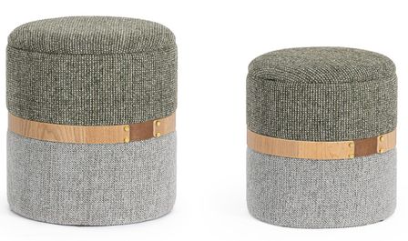 Lot de 2 poufs avec rangement TANYA