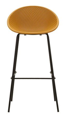 Lot de 2 tabourets de bar moutarde Ibiza