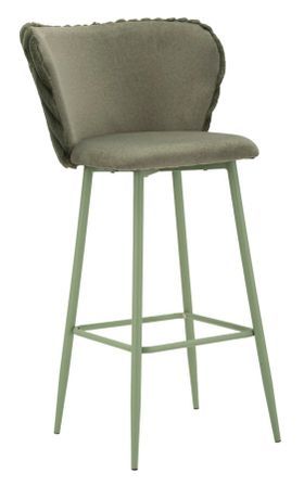 Lot de 2 tabourets de bar vert sauge design contemporain Jude