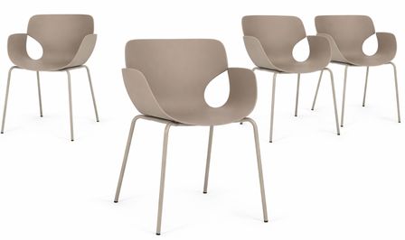 Lot de 4 chaises avec accoudoirs LENNOX – Intérieur/extérieur