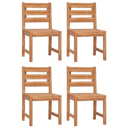 Lot de 4 chaises de jardin en bois de teck KOMY