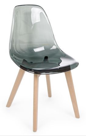 Lot de 4 chaises transparentes Edona en polycarbonate - Design épuré
