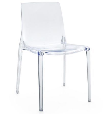 Lot de 4 chaises transparentes ODELIA - Haut de gamme