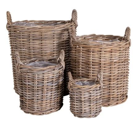 Lot de 4 paniers en rotin naturel CAOR – Design bohème