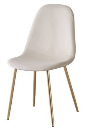 Lot de 6 chaises Ruka en velours avec pieds en acier doré - Élégance moderne