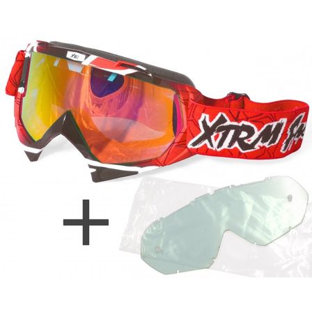 Lunette moto cross Xtrm rouge